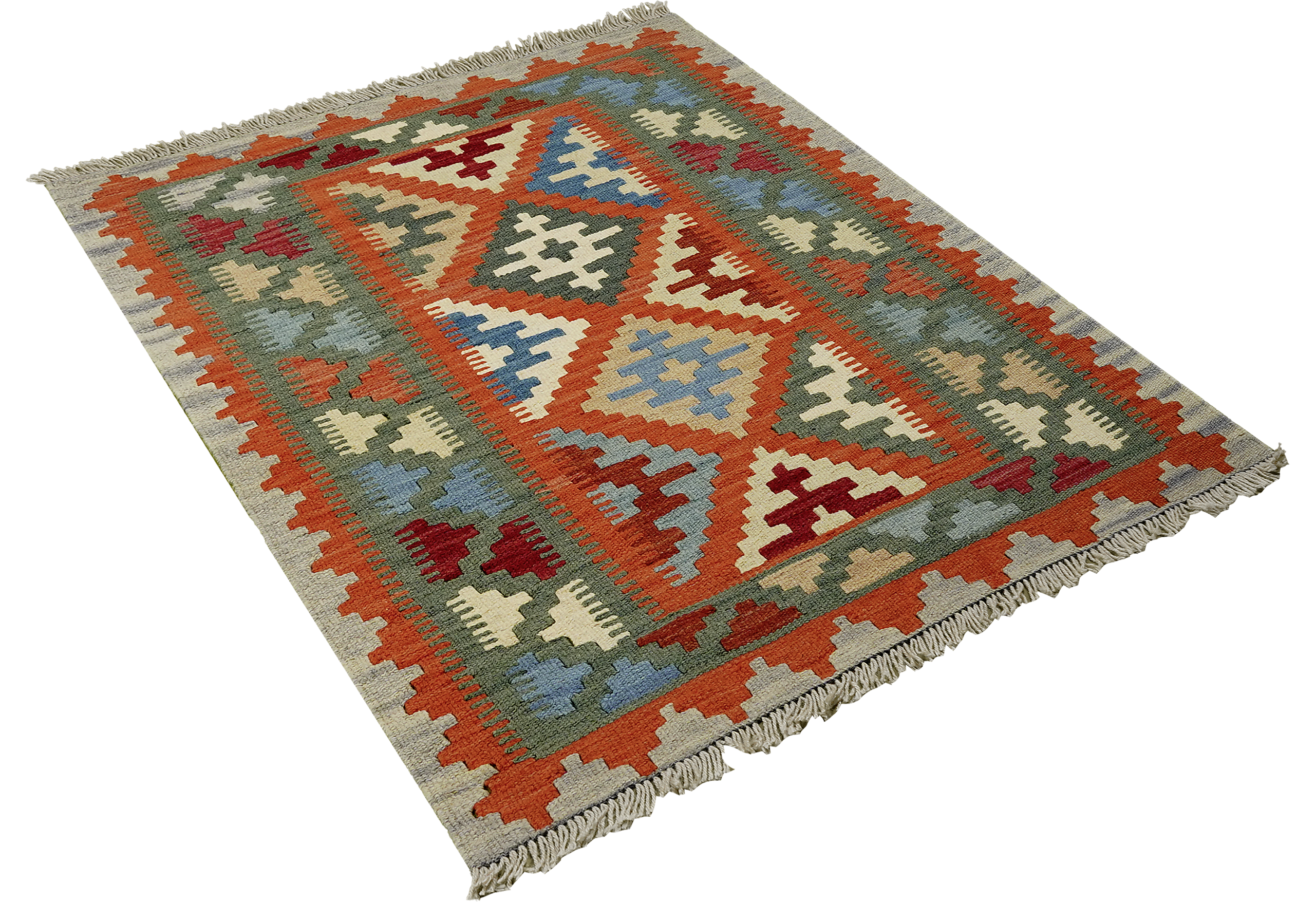 PersaTepp Teppich Kelim Gashgai grün B/H/L: ca. 82x1x122 cm