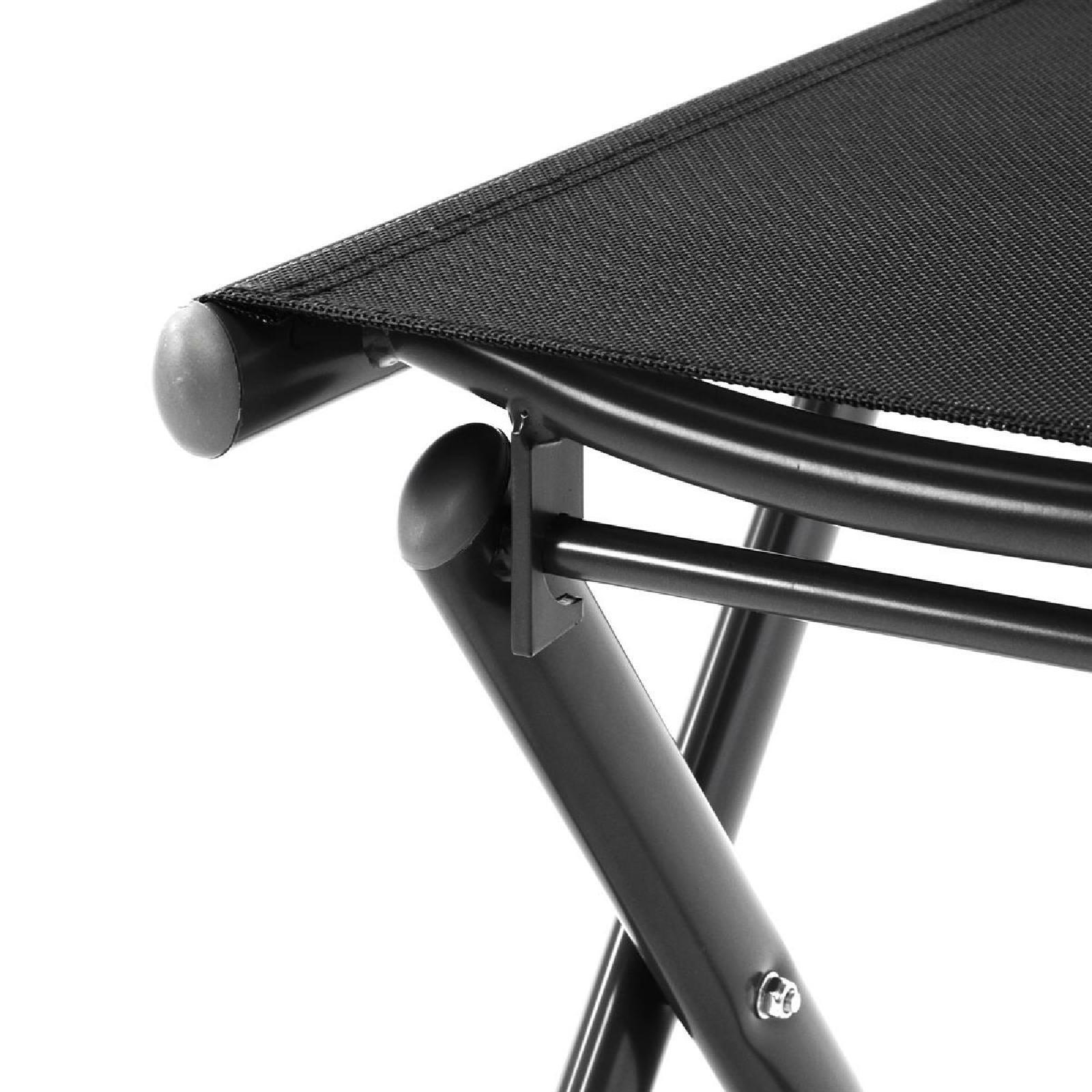 VCM Gartenhocker schwarz Aluminium B/H/T: ca. 40x40x45 cm