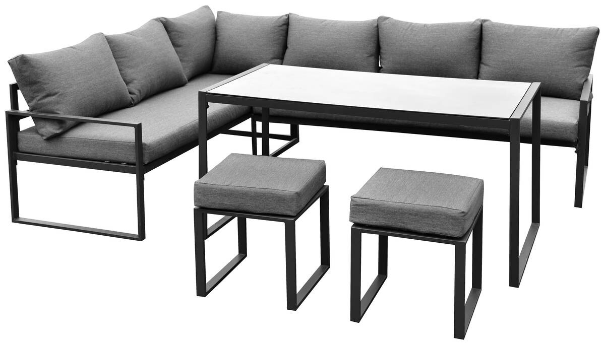 POCOline Loungeset Madrid anthrazit Stahl