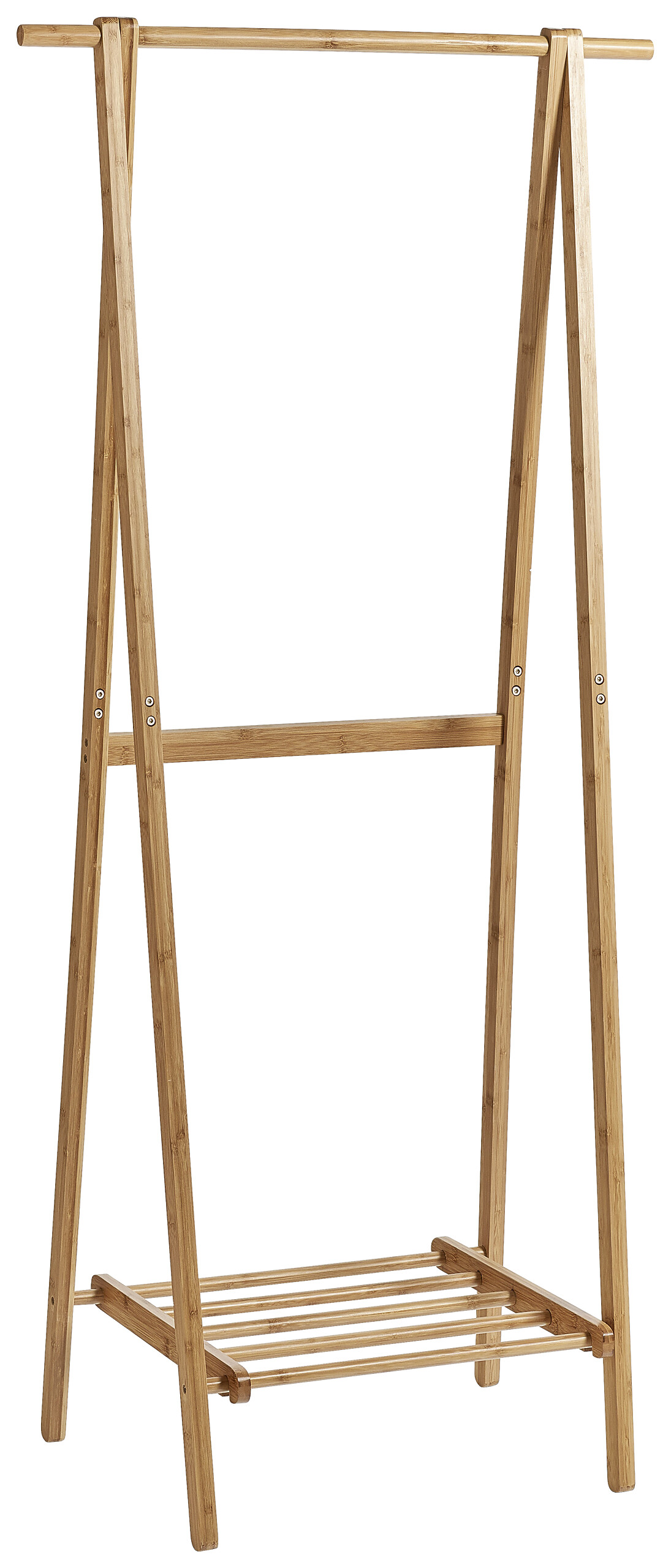 Zeller Garderobenständer natur Bambus B/H/T: ca. 74x159x46 cm