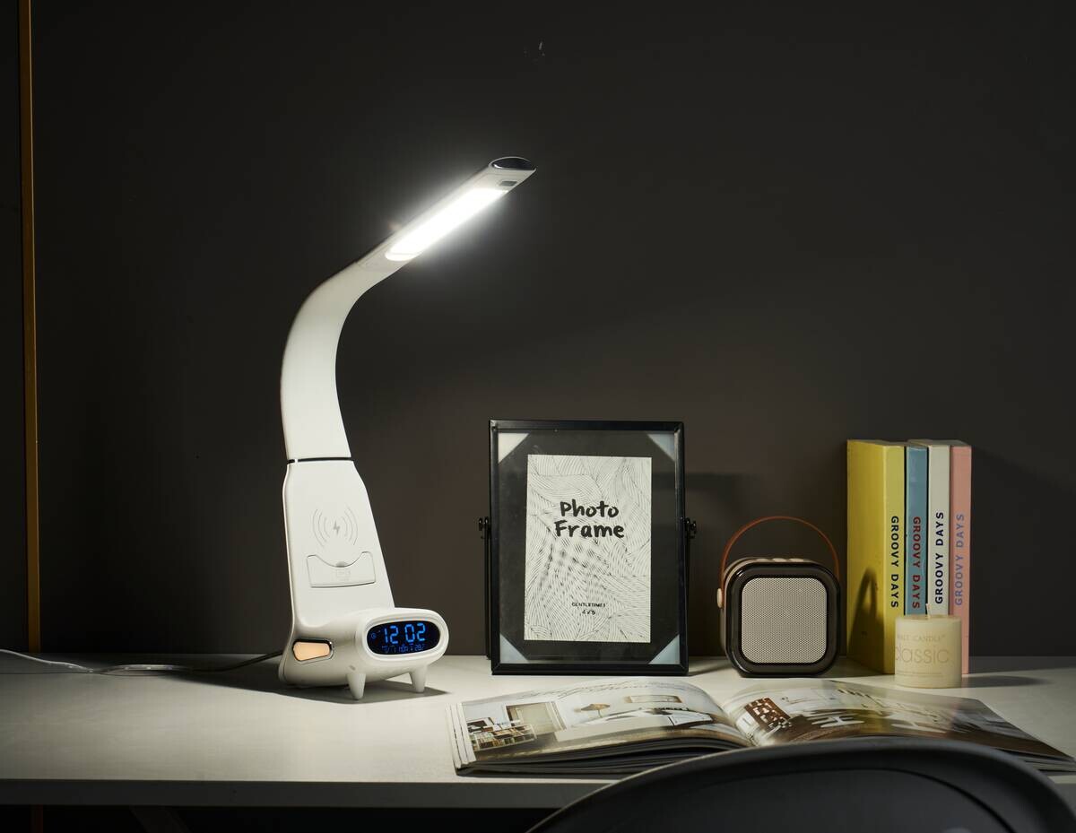 POCOline LED-Schreibtischleuchte Timon weiß B/H/L: ca. 11x9x45 cm