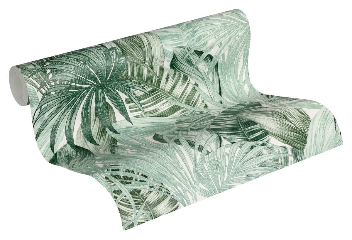 A.S.Creation Vliestapete Greenery Palmen grün B/L: ca. 53x1005 cm