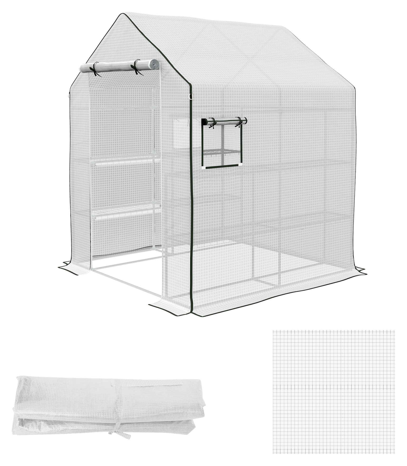 Outsunny Ersatzfolie B/H/L: ca. 143x190x140 cm