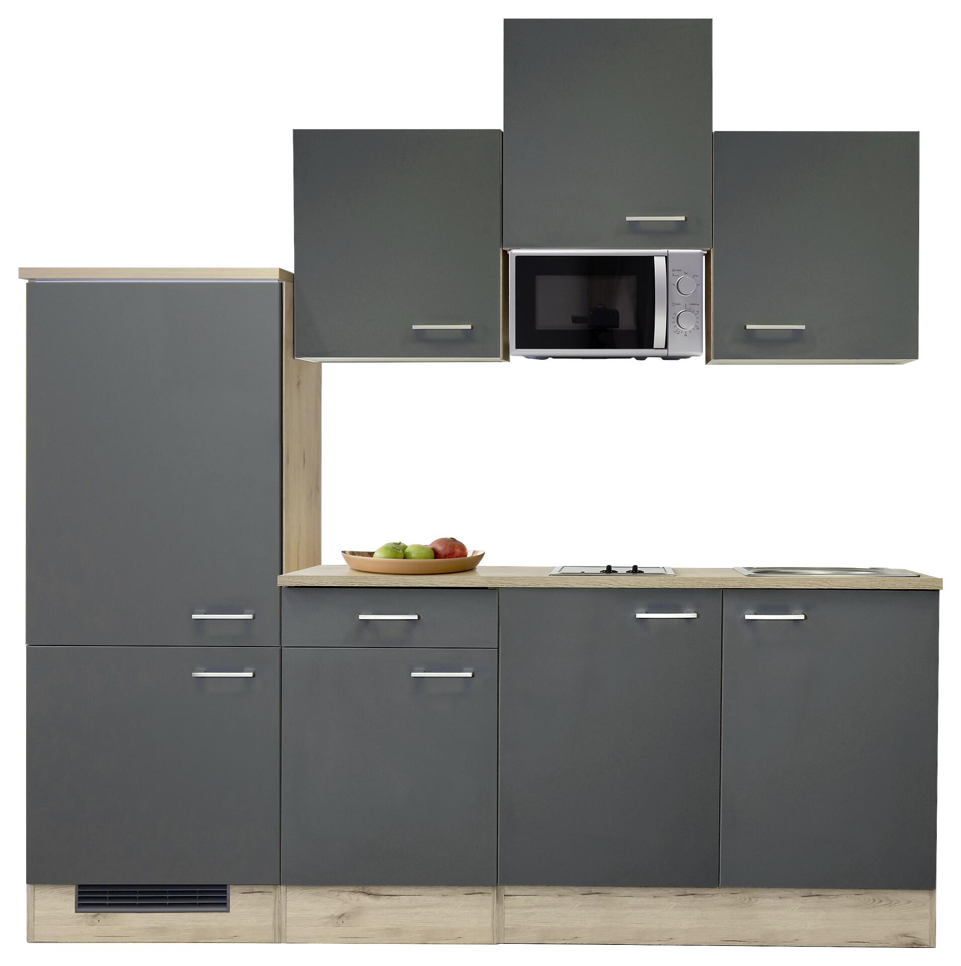 Flex-Well Küchenblock Morena Basalt matt B/H/T: ca. 210x226x60 cm