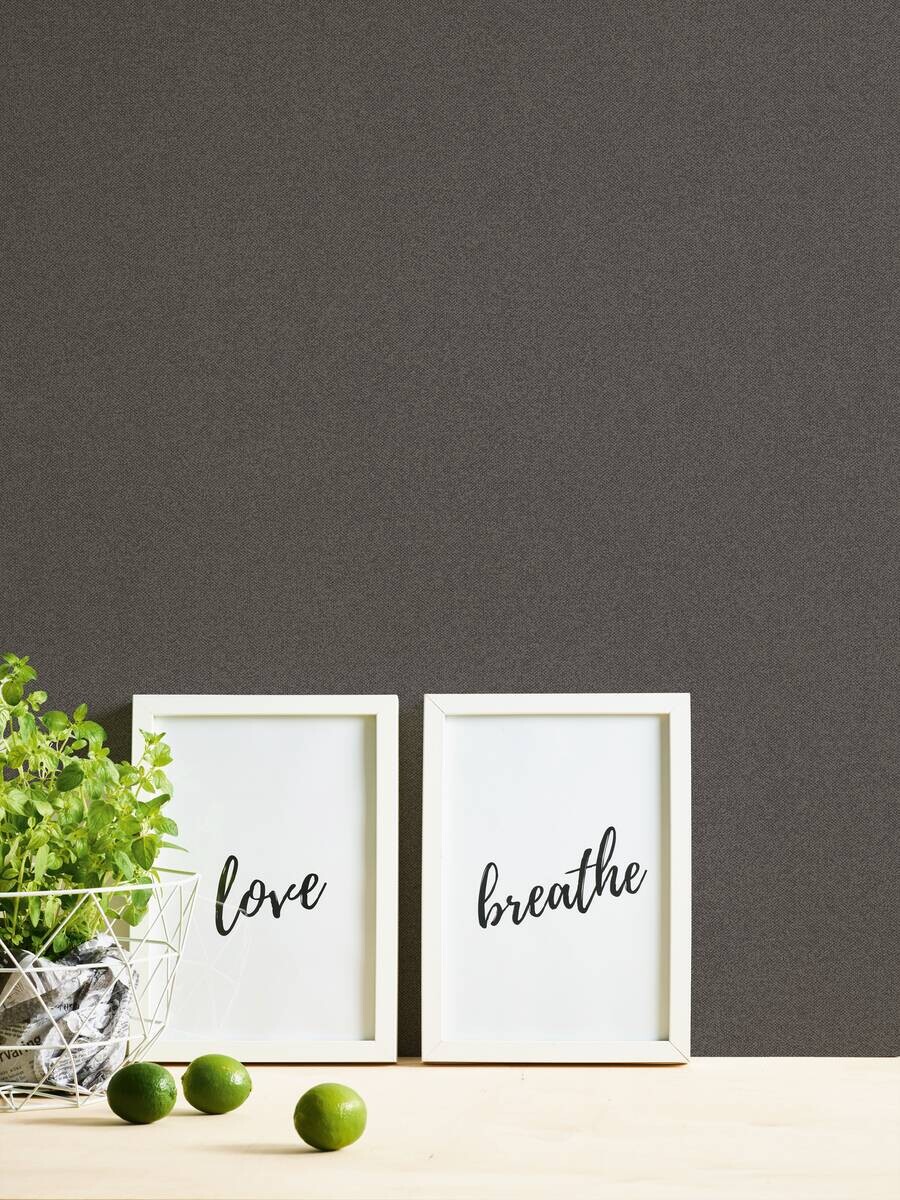 A.S.Creation Vliestapete New Elegance Uni schwarz B/L: ca. 53x1005 cm