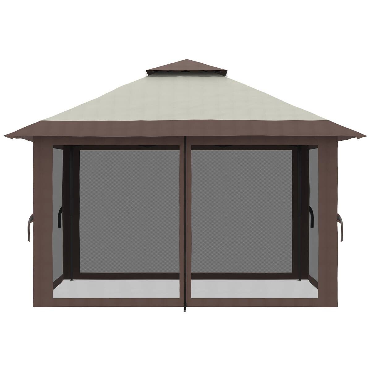 Outsunny Pavillon beige Polyester B/H/L: ca. 392x283x392 cm
