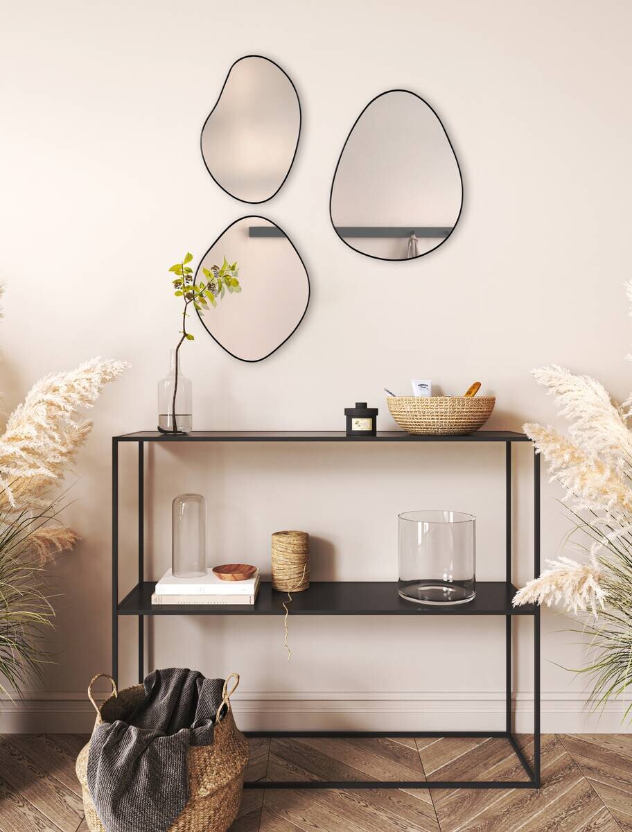 Konsolentisch Chloe schwarz Metall B/H/T: ca. 80x80x27 cm