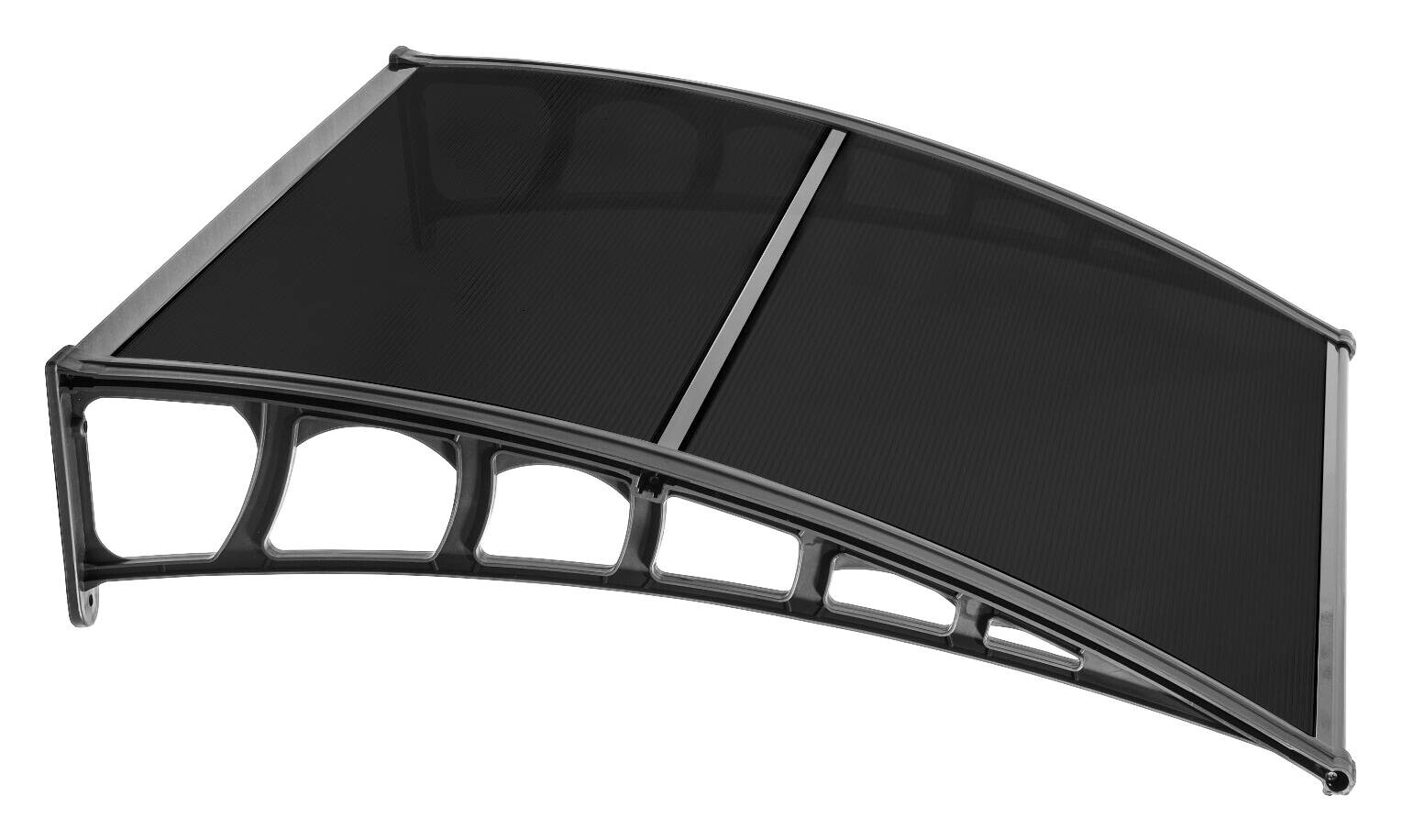 Brosplast Vordach schwarz B/H/L: ca. 120x23x105 cm