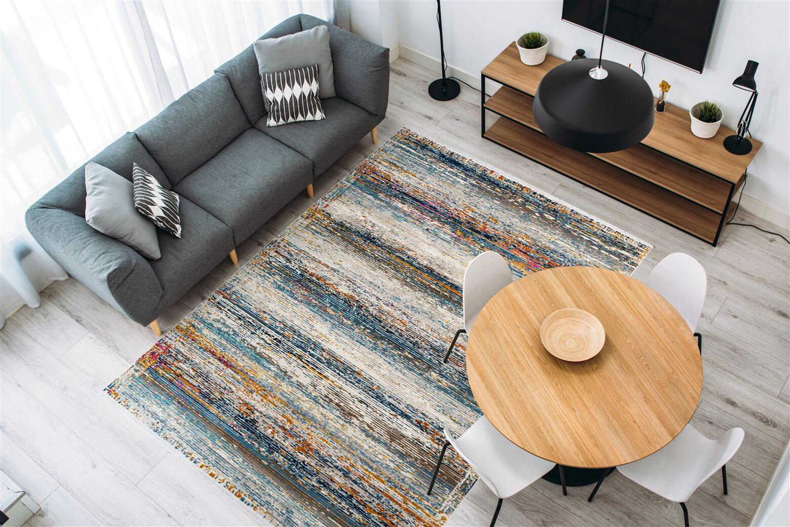 me gusta Kurzflorteppich Anouk 825 mehrfarbig B/H/L: ca. 120x0,35x170 cm