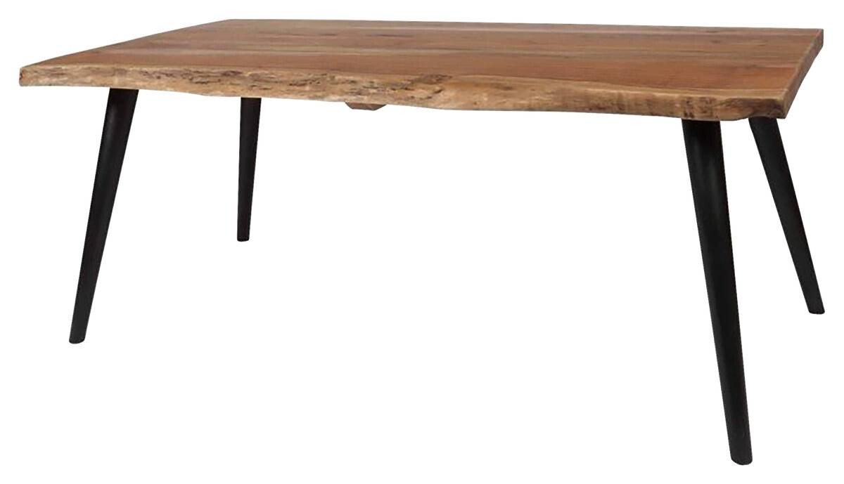 byLIVING Couchtisch CADDY natur schwarz Akazie Metall B/H/T: ca. 110x45x60 cm