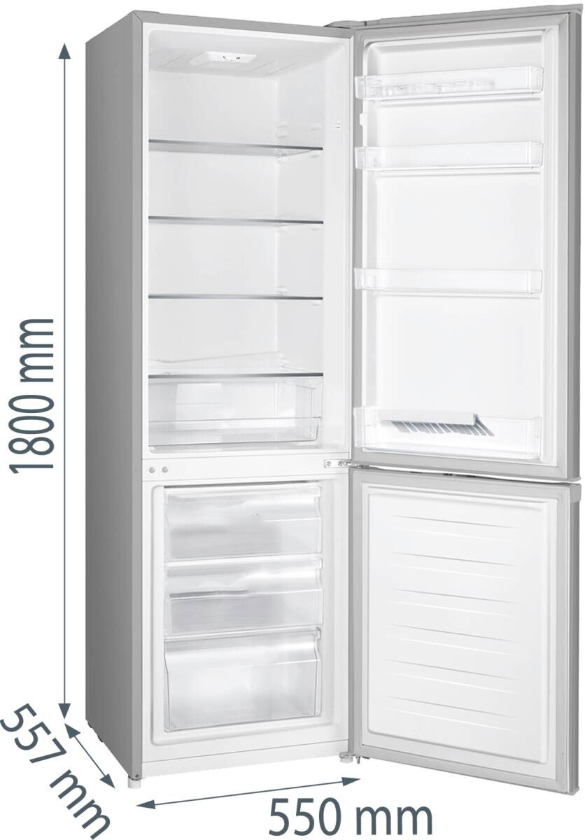 Gorenje Kühl-/Gefrierkombination RK418DPS4 Edelstahl B/H/T: ca. 55x180x55,7 cm
