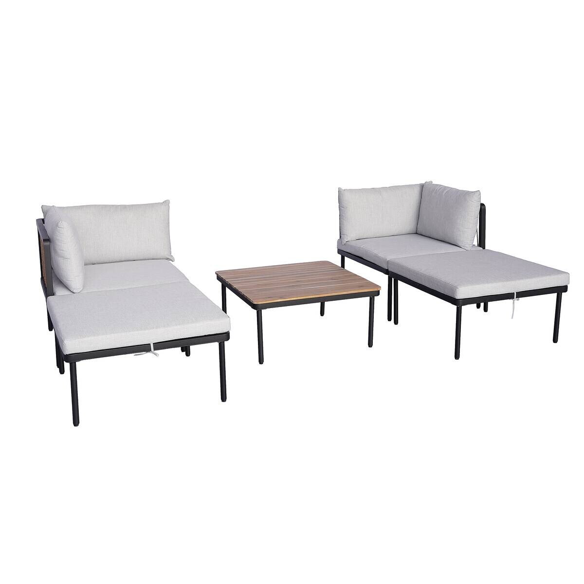 POCOline Gartensitzgruppe grau Akazie