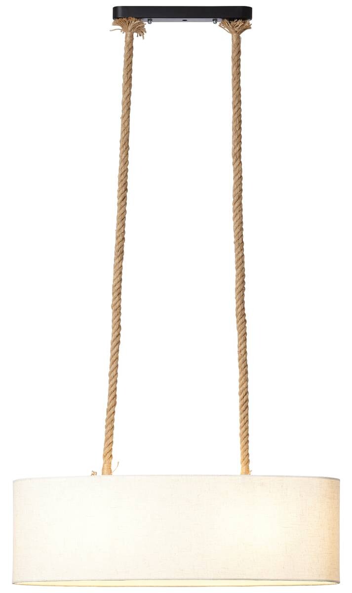 Brilliant Pendelleuchte Sailor 99195/09 weiß Textil B/H/T: ca. 70,5x120x20 cm E27 2 Brennstellen