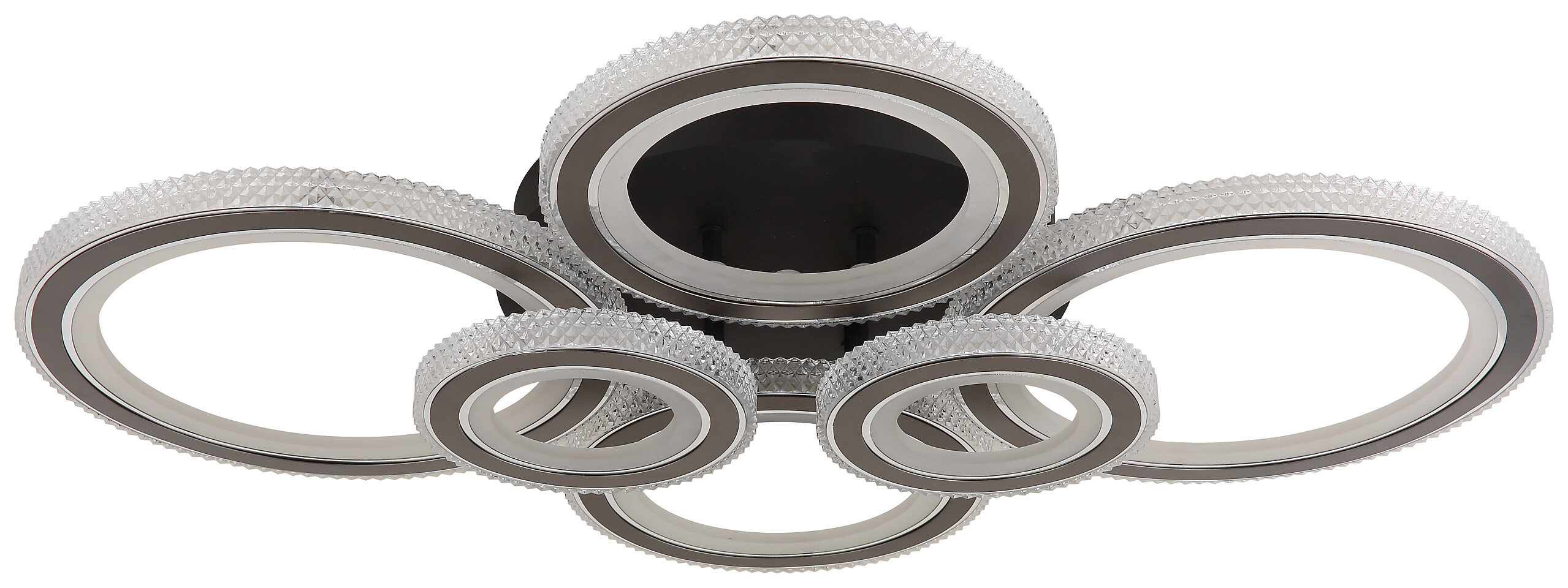 GLOBO LED Deckenleuchte anthrazit mattschwarz Opal Acryl Metall B/H: ca. 78x12 cm 1 Brennstellen