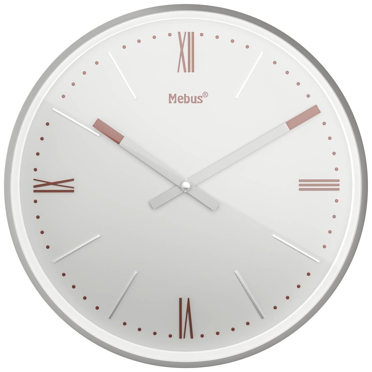 Mebus Wanduhr grau D: ca. 25 cm