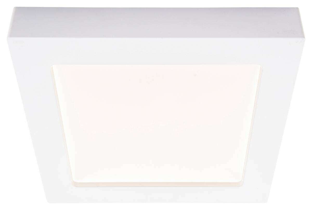 Näve Leuchten LED-Ein-/Aufbauleuchte weiß Kunststoff Metall B/H/T: ca. 22,7x3,5x22,7 cm