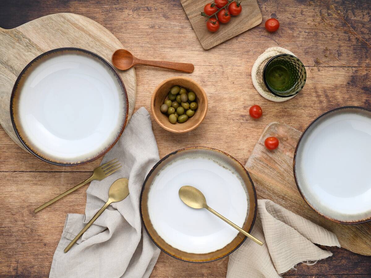 CreaTable Schüssel-Set Cascade braun Steinzeug