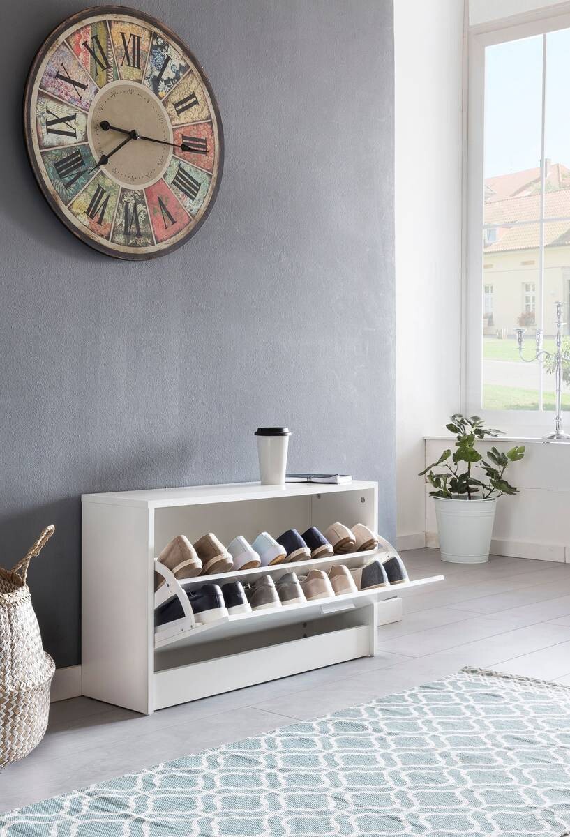 Schuhbank weiß B/H/T: ca. 80x47x24 cm