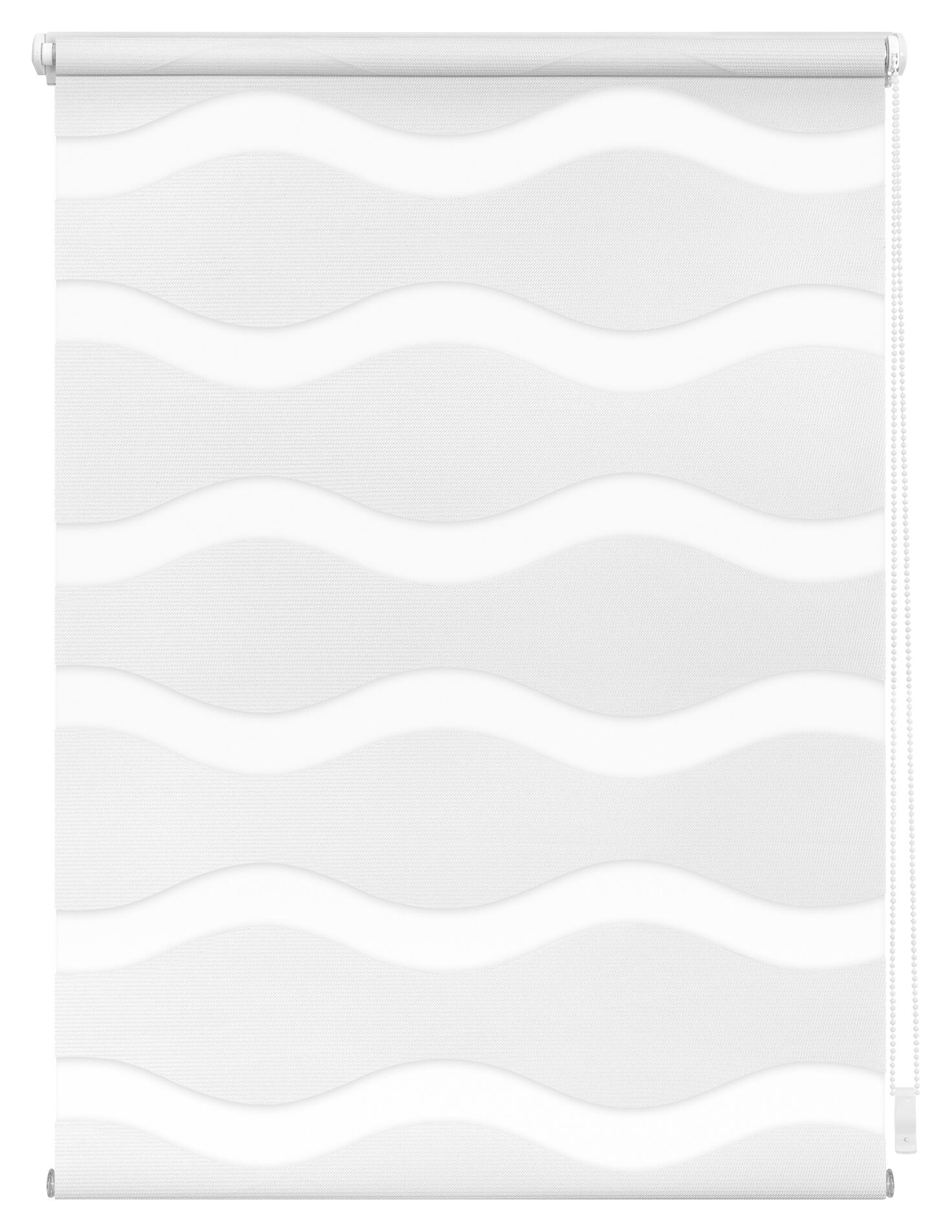 LICHTBLICK Doppelrollo Duo Welle weiß B/L: ca. 110x150 cm