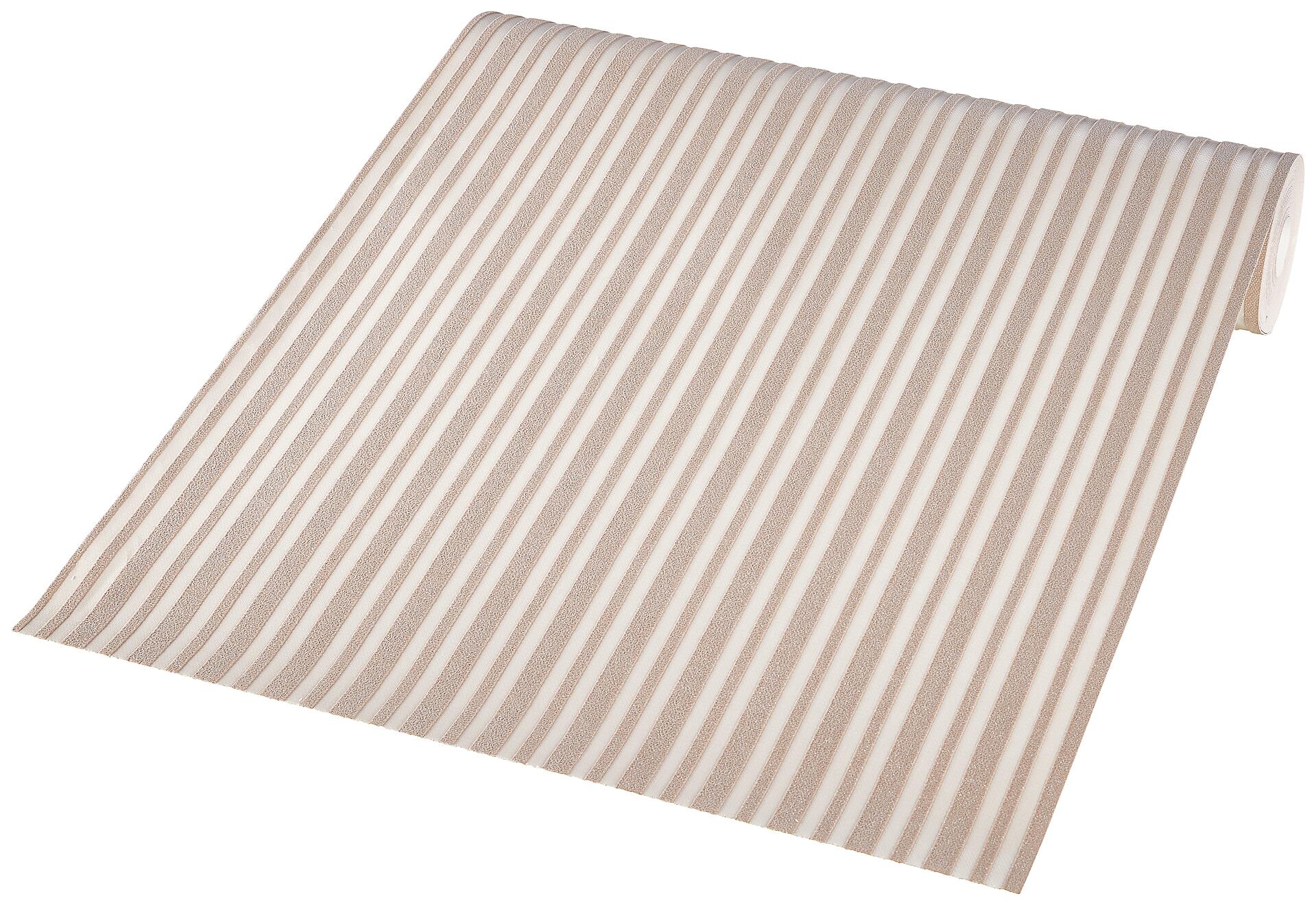 Vliestapete Streifen beige creme B/L: ca. 53x1005 cm