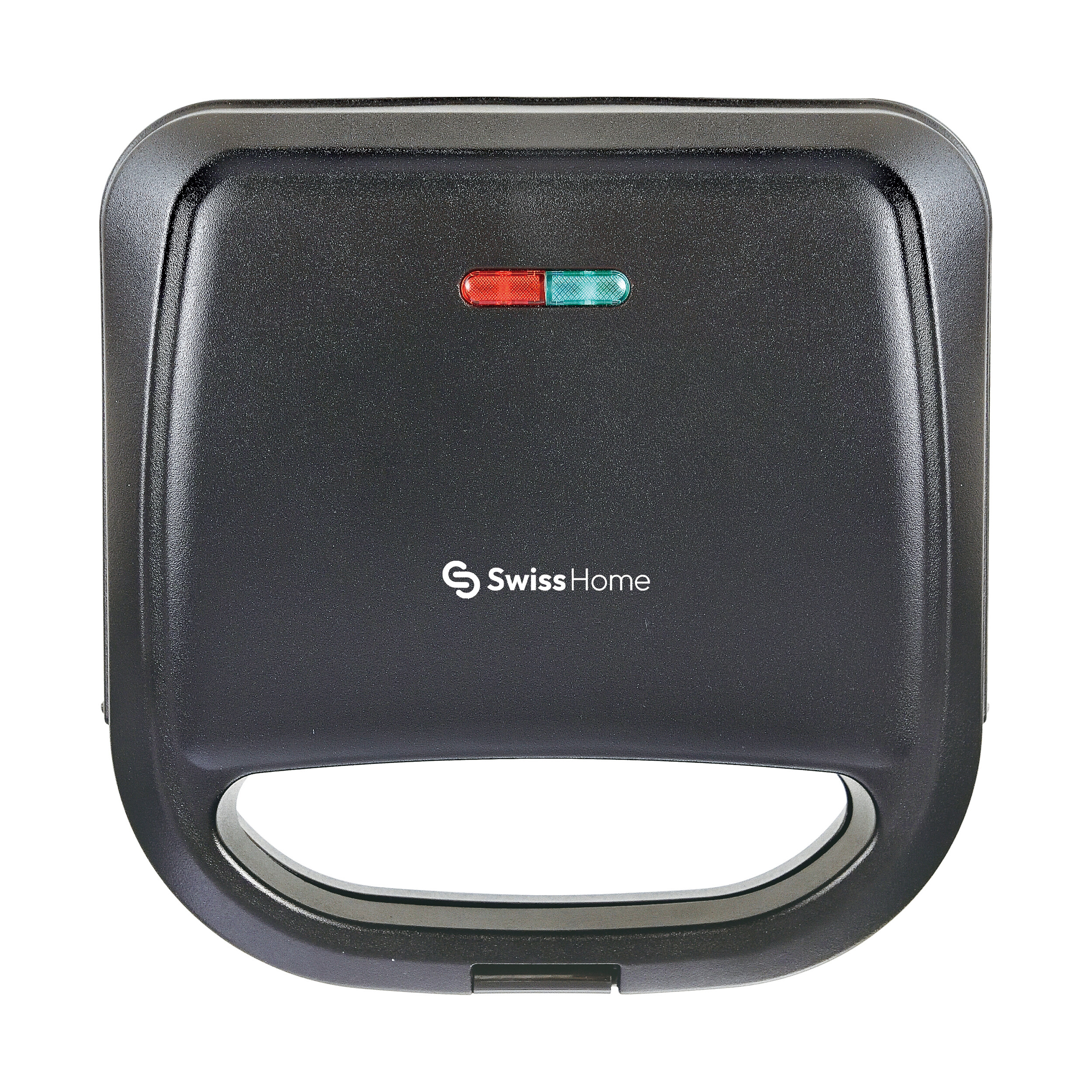 SWISS HOME Sandwichmaker schwarz Edelstahl B/H/L: ca. 11,5x24,5x24 cm