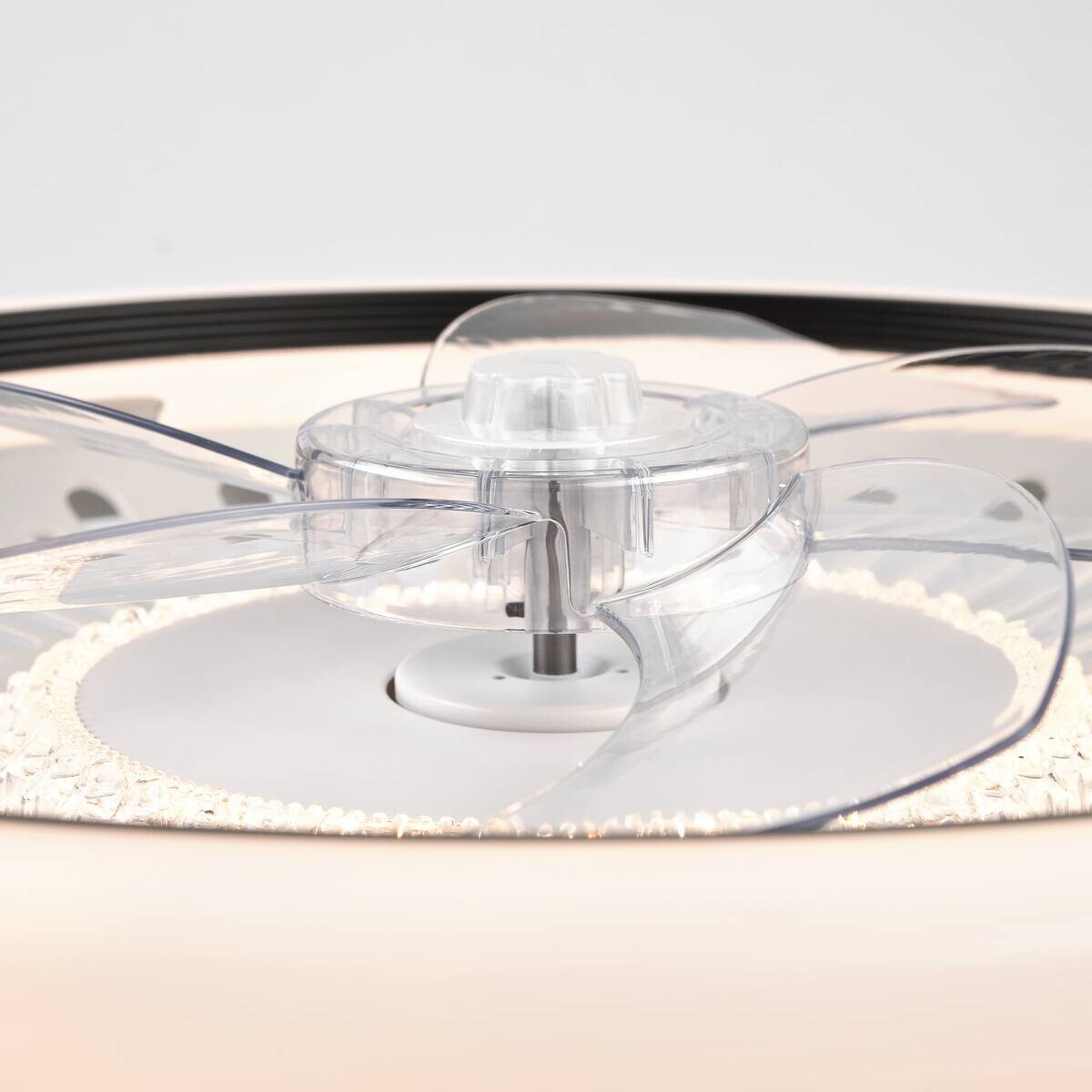 Lamkur LED-Deckenventilator FALCO 49908 schwarz weiß H/L: ca. 17x50 cm max. 40 W