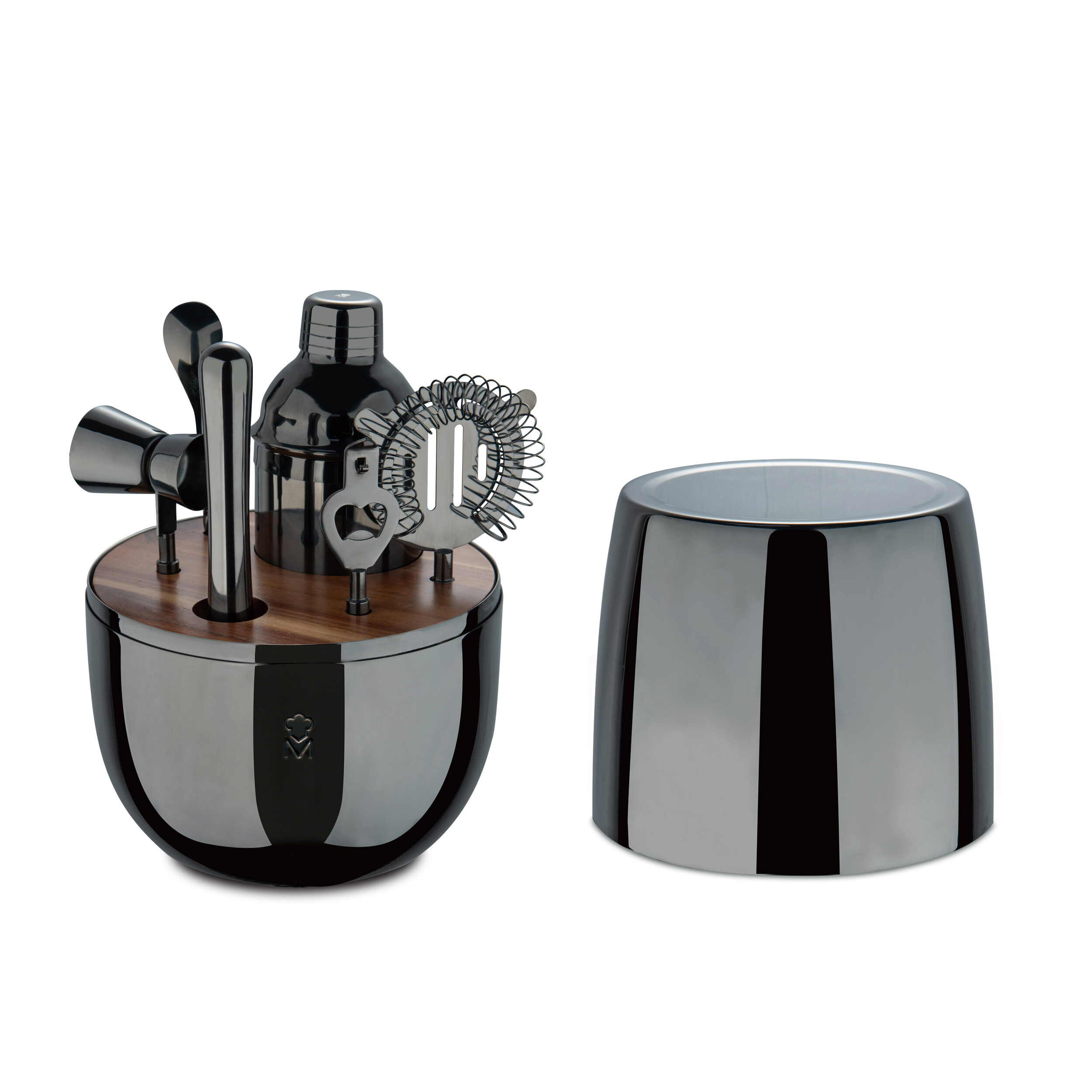 MASTERPRO Cocktail-Set THE DROP schwarz Edelstahl