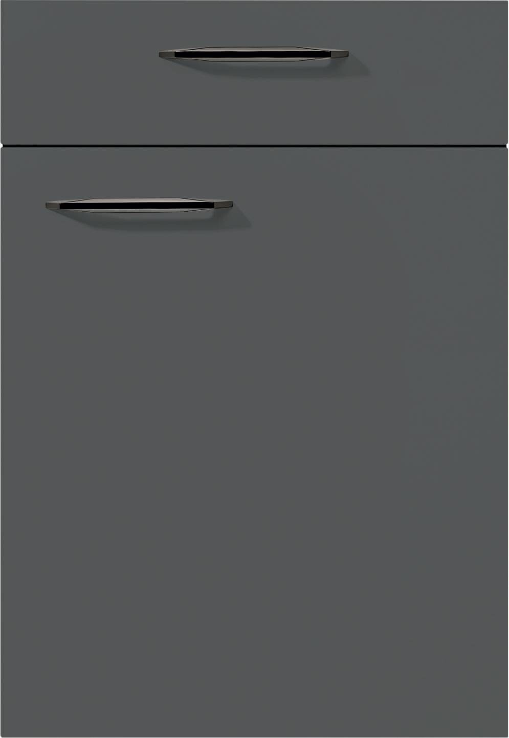 nobilia Doppelblock Touch schwarz Lacklaminat supermatt B/T/L: ca. 150x60x260 cm