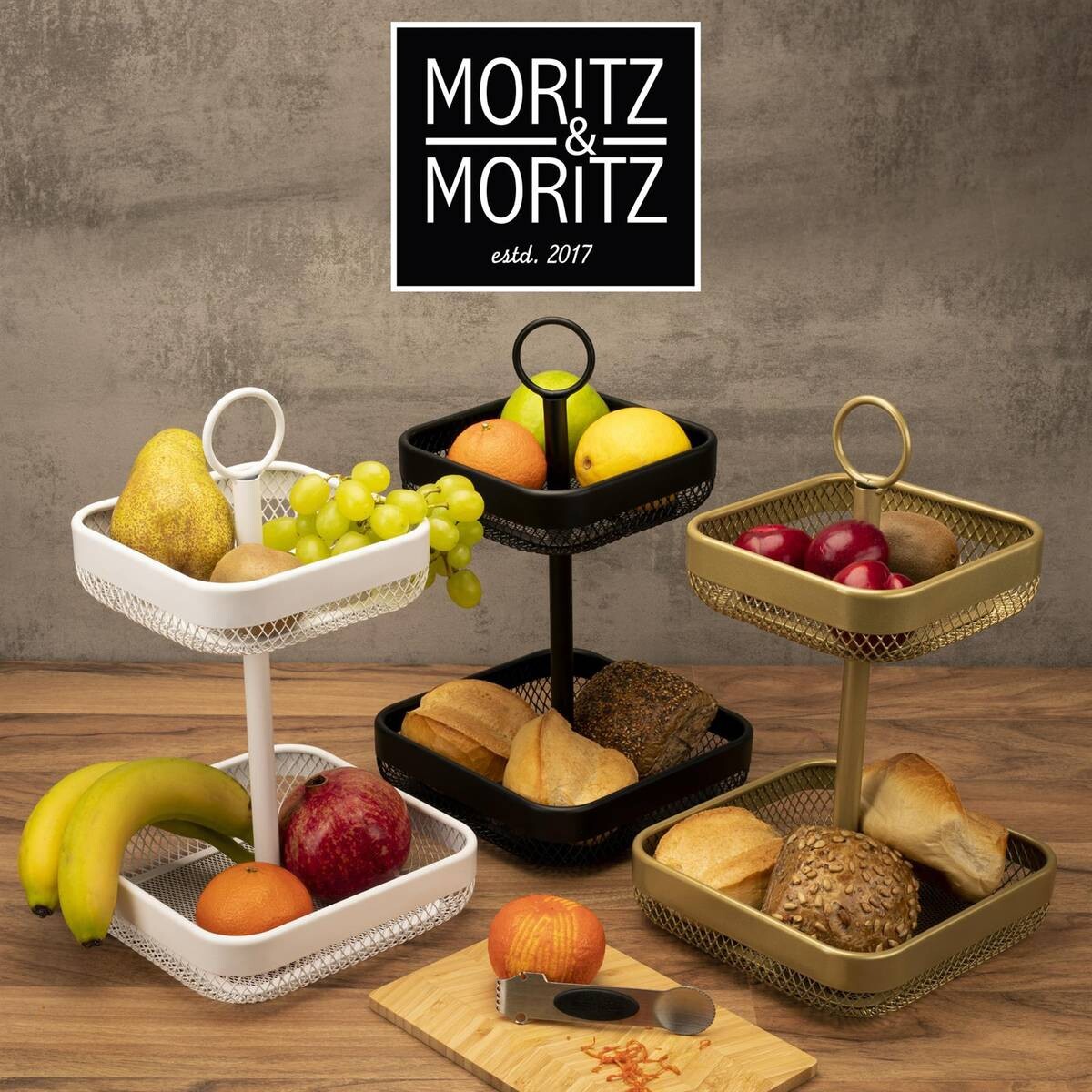 Moritz & Moritz Etagere gold Metall H: ca. 35,5 cm