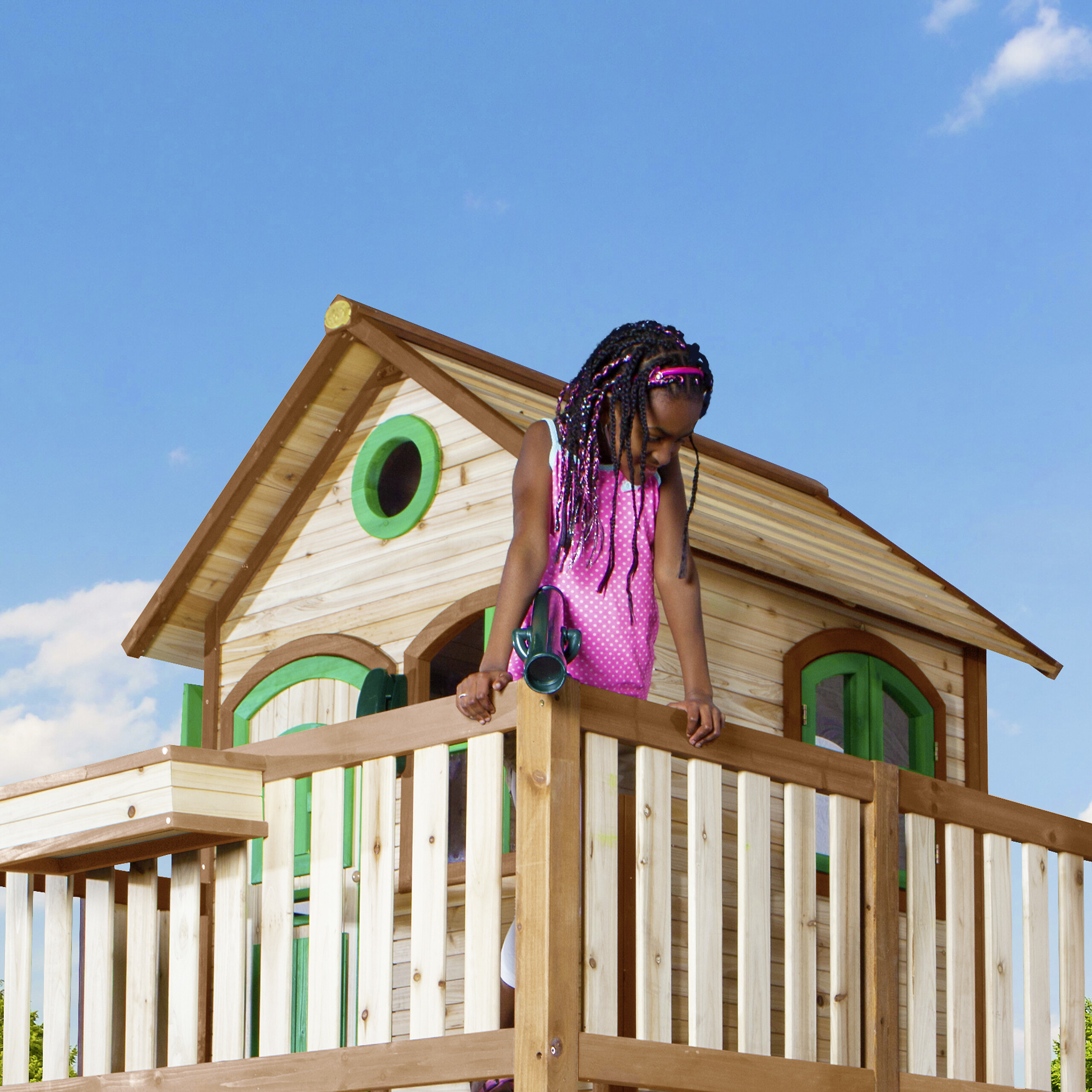 AXI Spielhaus Liam braun B/H/L: ca. 377x291x255 cm