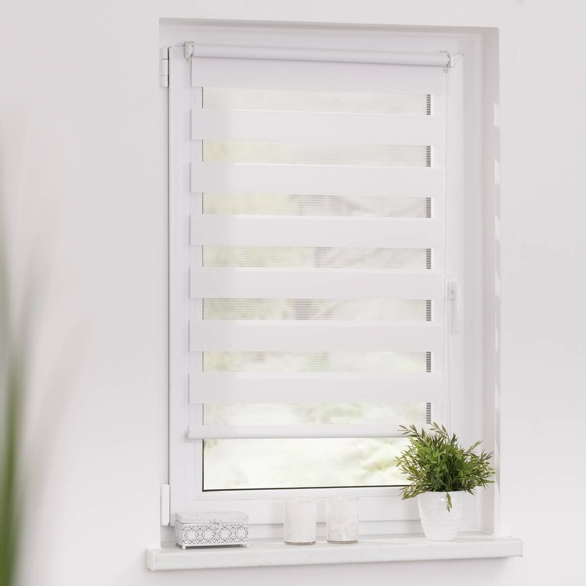 LICHTBLICK Doppelrollo Duo weiß B/L: ca. 70x150 cm