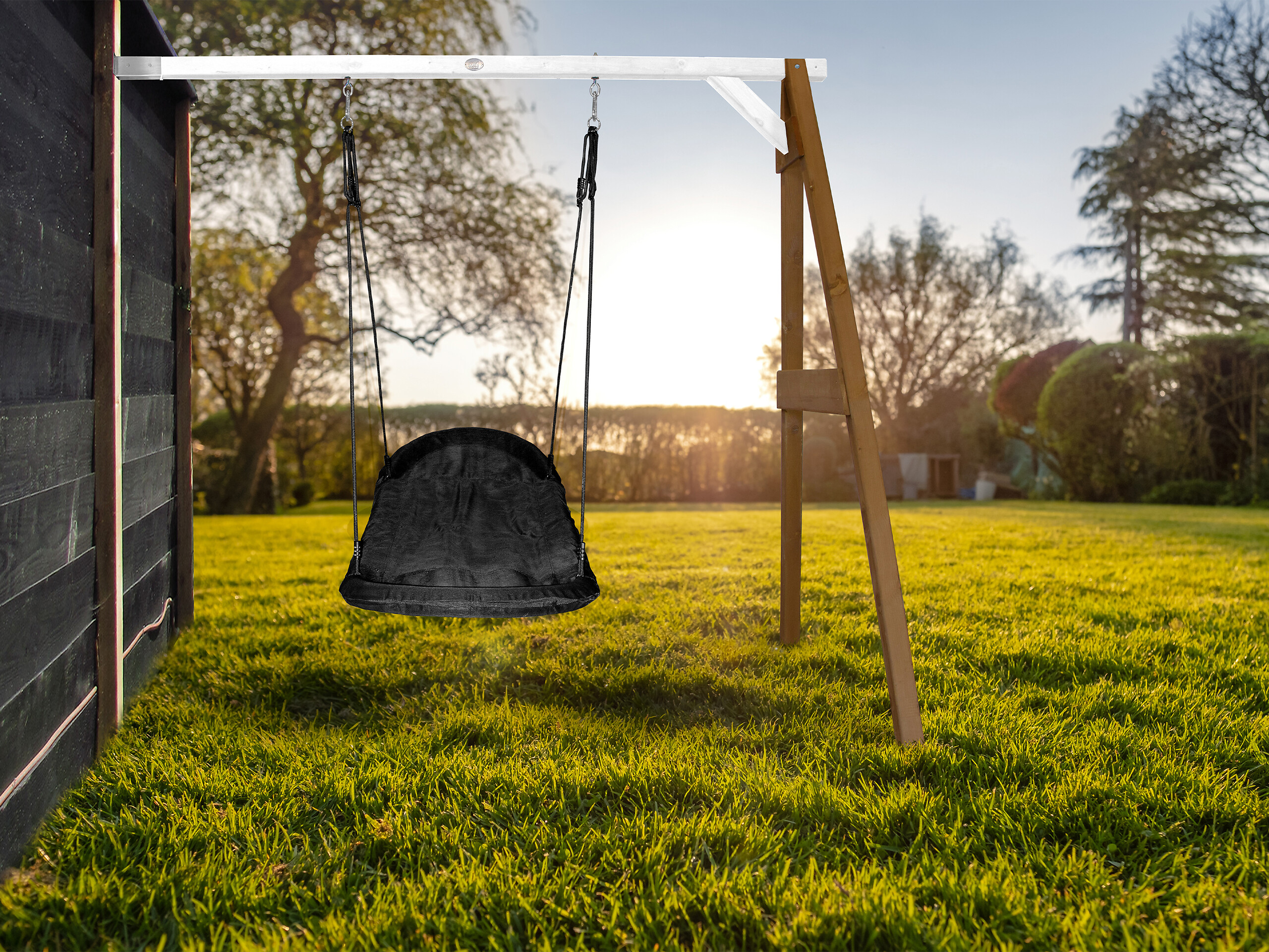 AXI Nest-Anbauschaukel Roxy braun B/H/L: ca. 244x207x160 cm