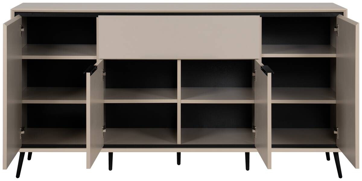 Sideboard Arona sand schwarz B/H/T: ca. 175x90x38 cm