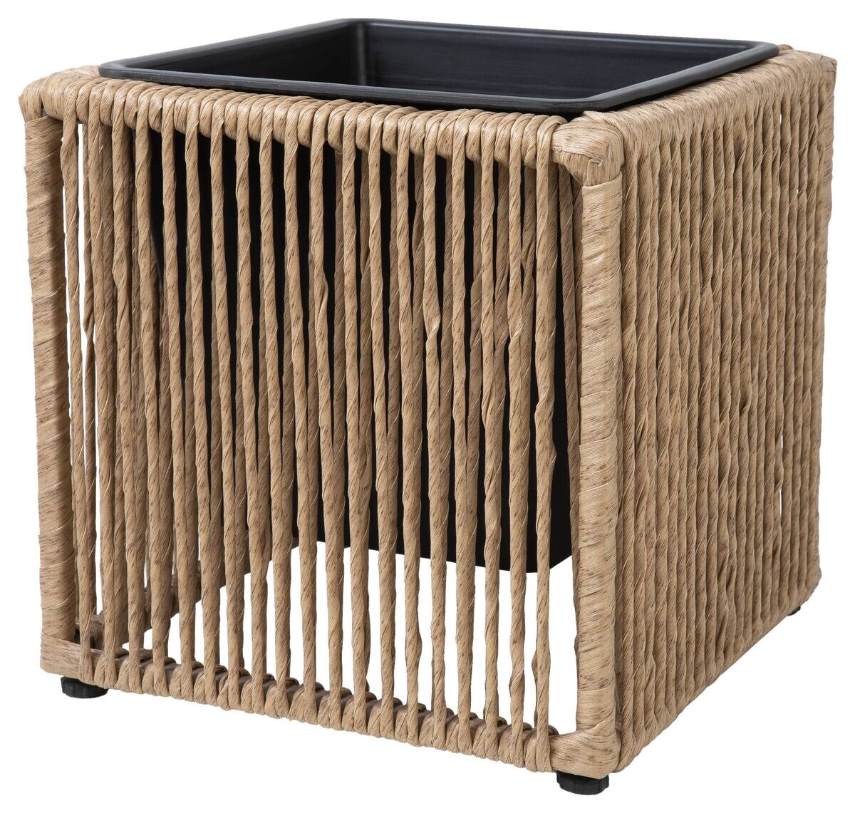 POCOline Pflanzgefäß braun Polyrattan B/H/L: ca. 28x28x28 cm