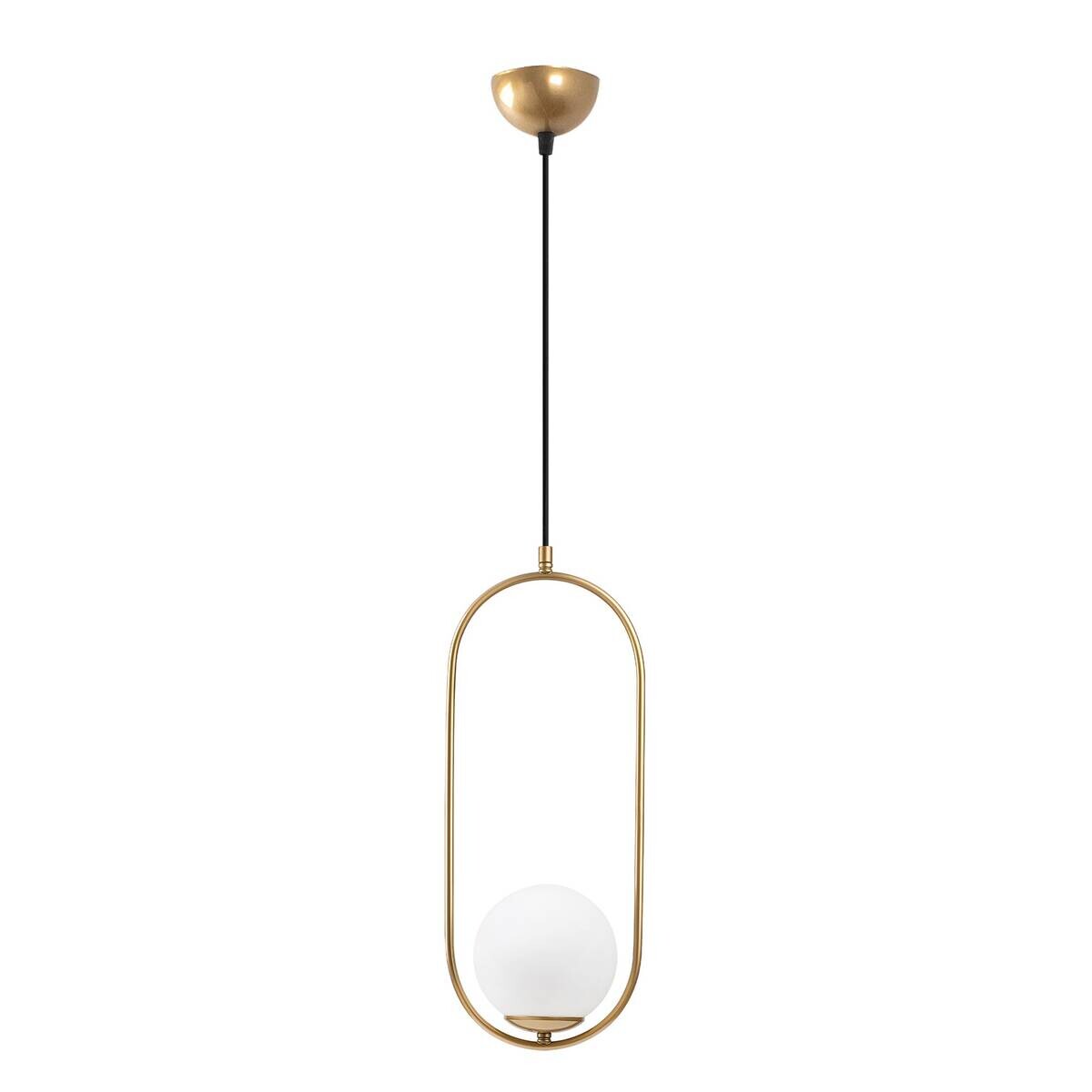 Opviq Pendelleuchte Mudon gold Glas B/H/T/L/D: ca. 15x146x15x15x15 cm E27 1 Brennstellen