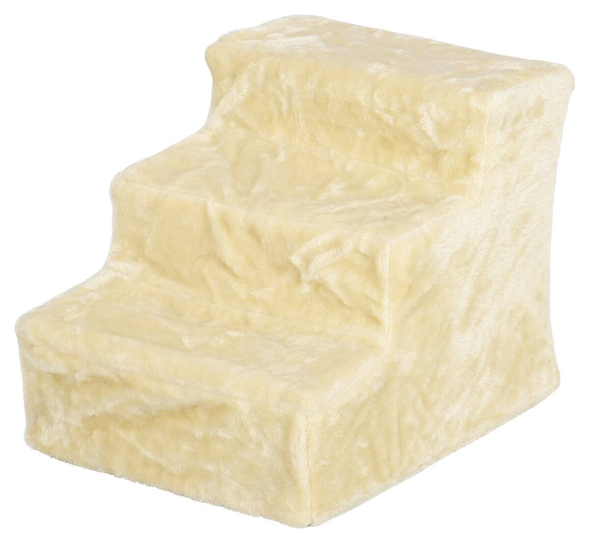 PawHut Haustiertreppe beige Plüsch B/H/L: ca. 35x35x46 cm
