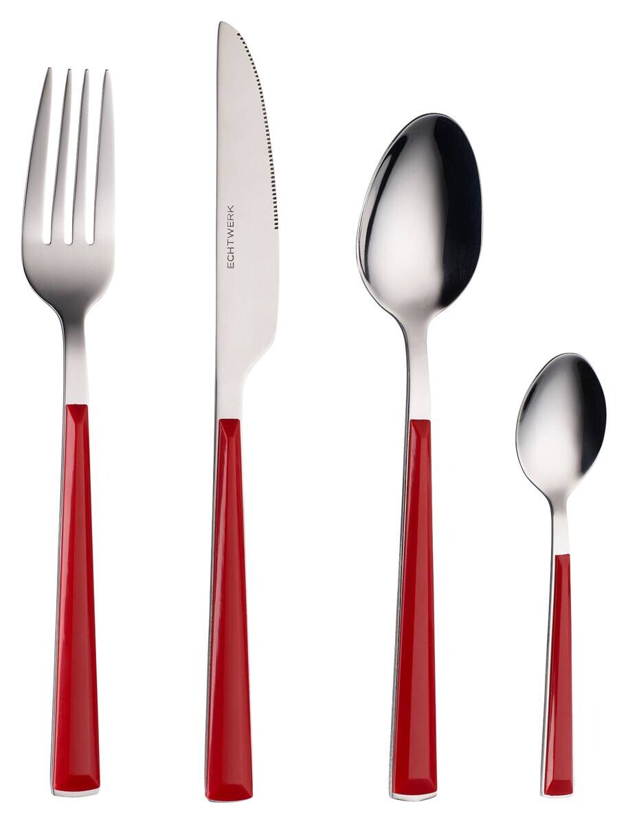 ECHTWERK Besteckset Basic rot Edelstahl 16 tlg.