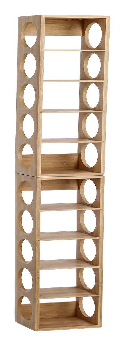 Zeller Weinregal für 5 Flaschen natur Bambus B/H/L: ca. 12,5x53x13,5 cm