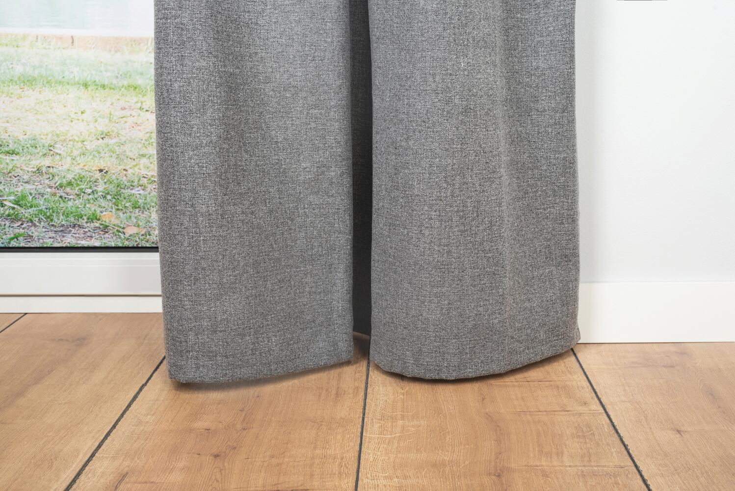 Ösenvorhang 2er Pack Chalet grau B/L: ca. 135x245 cm