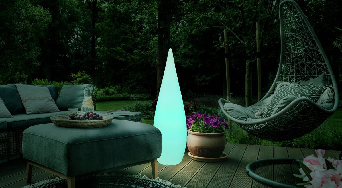 LED-Außenleuchte weiß H/D: ca. 120x36 cm