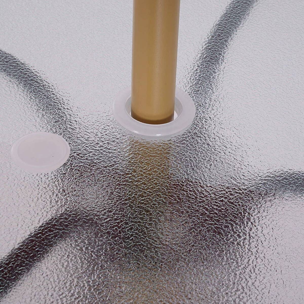 Outsunny Gartentisch schwarz Stahl H/D: ca. 72x80 cm