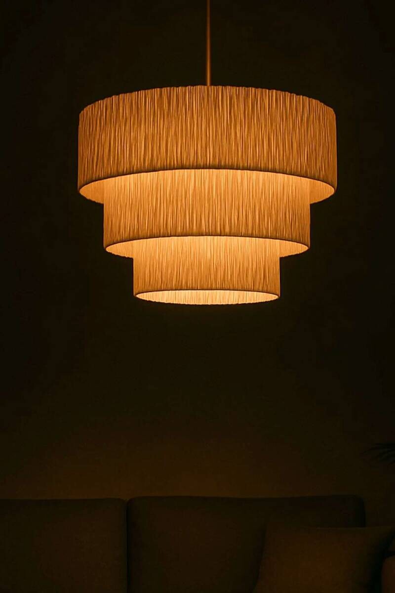 Opviq Pendelleuchte creme Kunststoff B/T/L: ca. 40x40x40 cm E27 1 Brennstellen