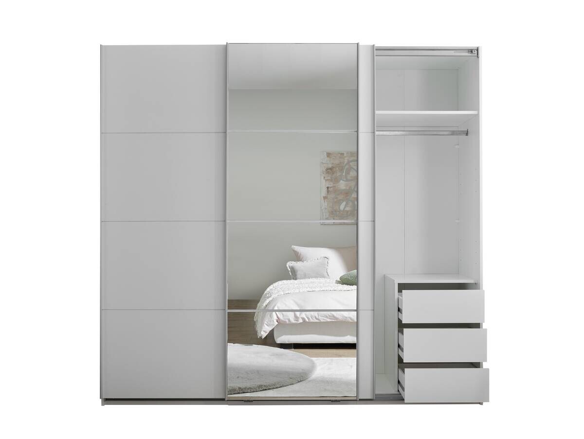 Schwebetürenschrank Carano weiß B/H/T: ca. 215x204x60 cm