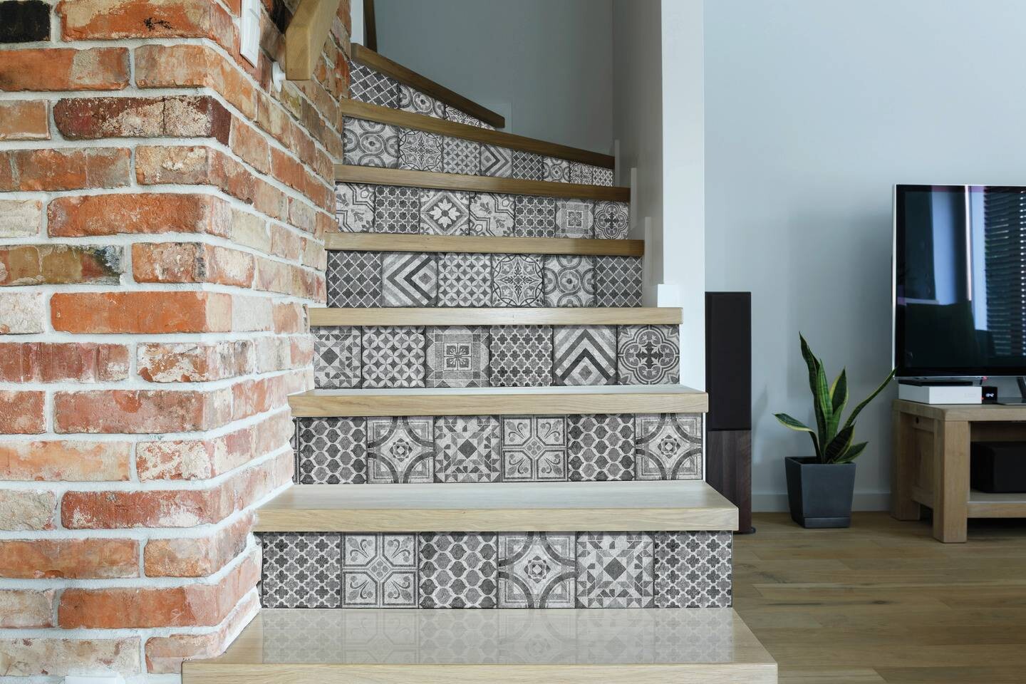 d-c-fix Dekofolie Visbi grau weiß B/L: ca. 45x150 cm