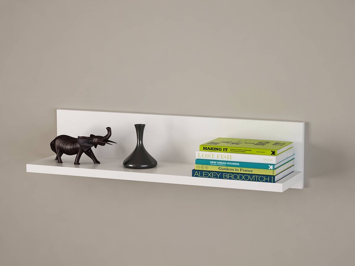 Wandregal Vovella weiß B/H/T: ca. 60x14,5x14,5 cm