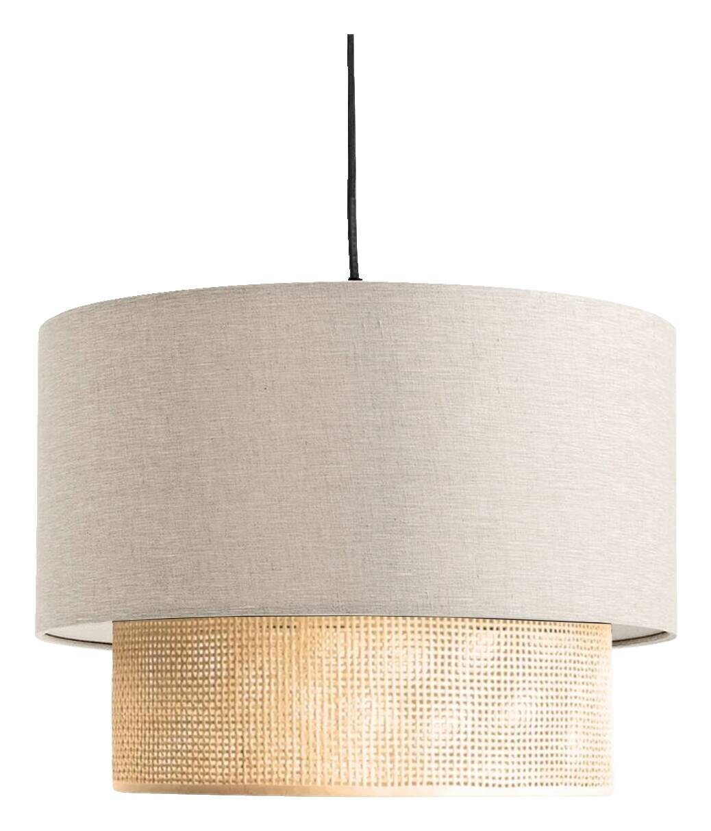 Opviq Pendelleuchte creme Stoff B/H/T/L/D: ca. 30x70x30x30x30 cm E27 1 Brennstellen