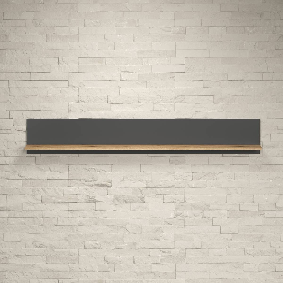 Wandboard Esteban anthrazit Eiche Evoke Coast Nachbildung B/H/T: ca. 167x25x17 cm Wandboard Esteban anthrazit Eiche Evoke Coast Nachbildung B/H/T: ca. 167x25x17 cm