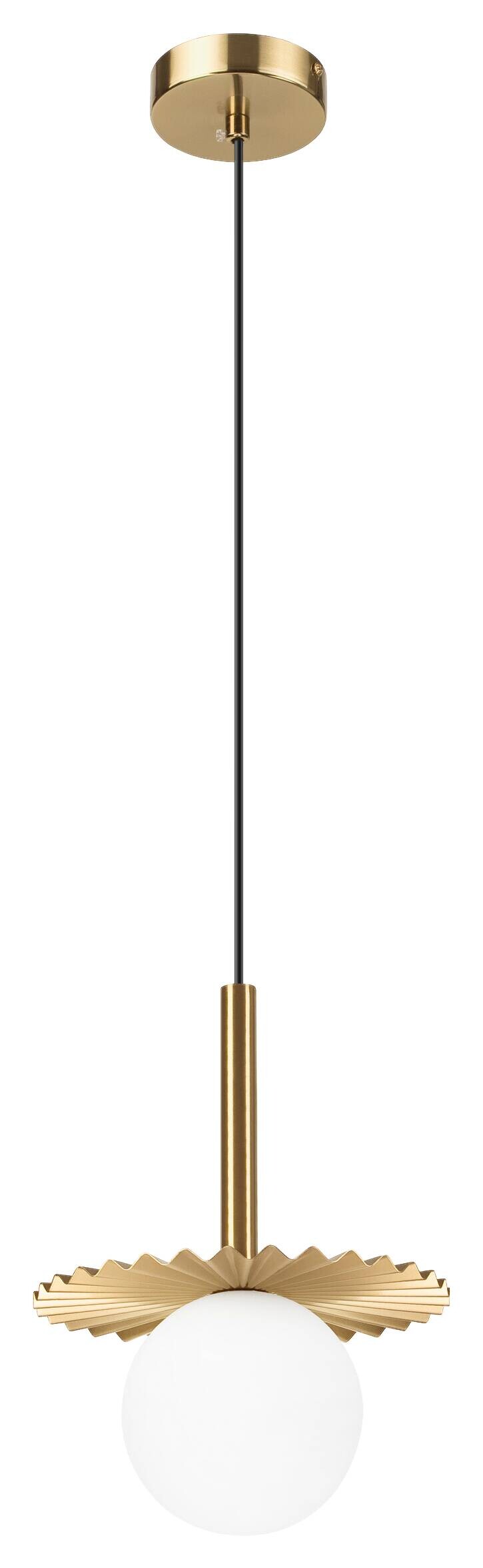 Lamkur Hängeleuchte Kupfer Glas Stahl B/H/L: ca. 120x20x20 cm G9 1 Brennstellen