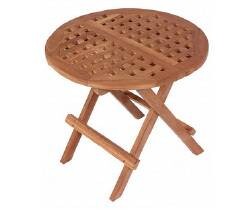 deVries Beistelltisch Woodie natur Teakholz H/D: ca. 50x50 cm