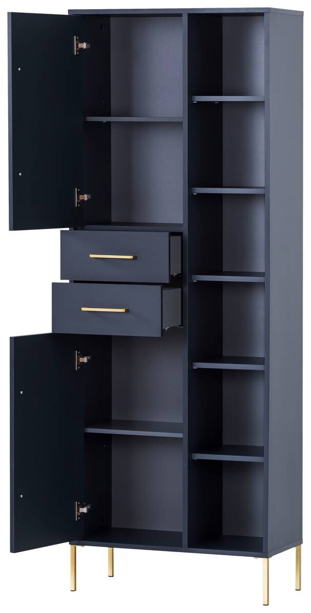 Hochschrank Kent dunkelblau B/H/T: ca. 67,1x184,3x33,1 cm